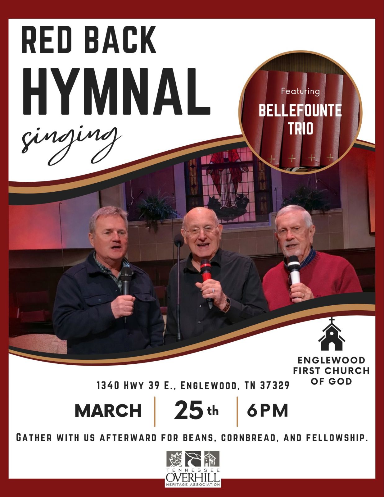 Red Back Hymnal Singing Featuring Bellefounte Trio Event